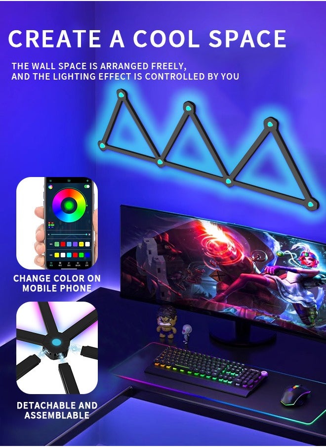 Healife 9 LED Light Cord Smart WiFi LED Wall Light Cord, 16M+ Color LED Dimmable Music Sync Game Room, Bedroom  - Image 1