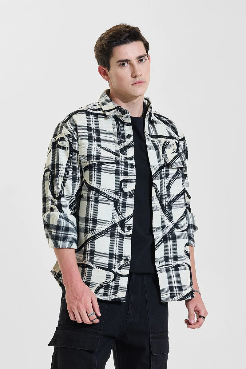 SNITCH Checks Relaxed Fit Overshirt
