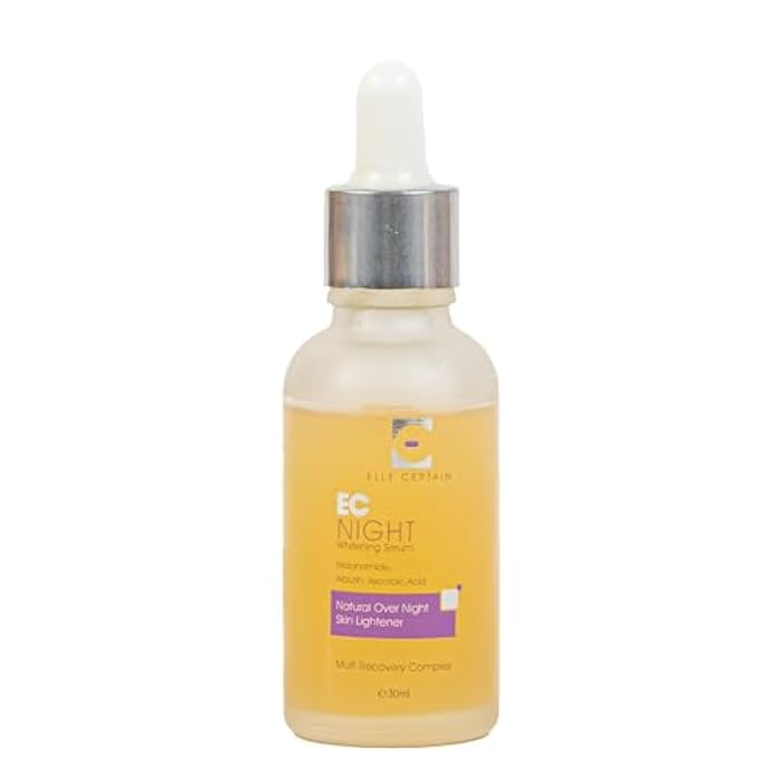 EC Elle Certain EC Night Whitening Serum Niacinamide,Arbutin,Ascorbic Acid Natural Over Noght Skin Lightener Multi Recovery Complex 30ml - Image 2