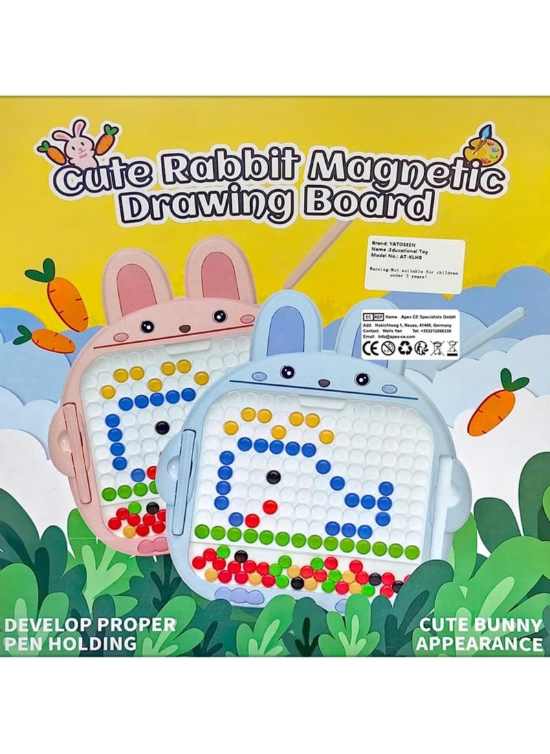 Generic - Magnetic drawing board with a cute design for children, a travel toy drawing board with a magnetic pen and beads, a magnetic educational toy for boys and girls aged 3 years to develop the child's skills and stimulate memory - Image 1