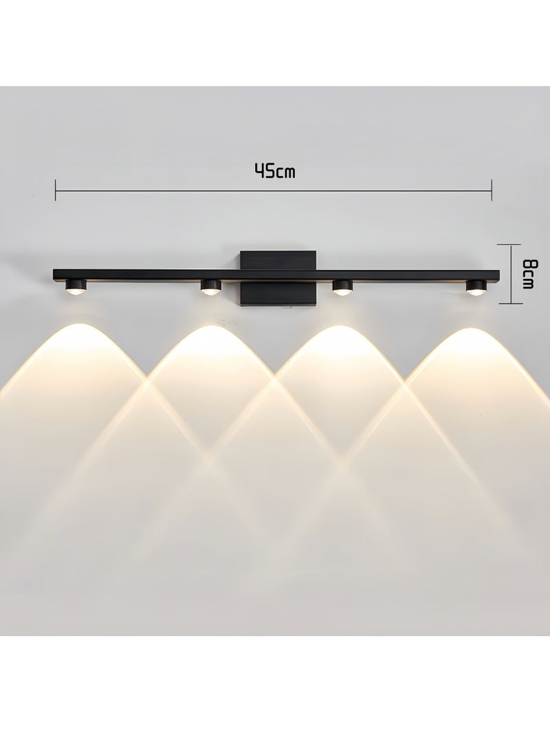Auraluxi Black Fixed-Direction Track Spotlight – 4W LED Wall Light, Neutral White for Bathroom Mirror or Vanity Area - Image 3