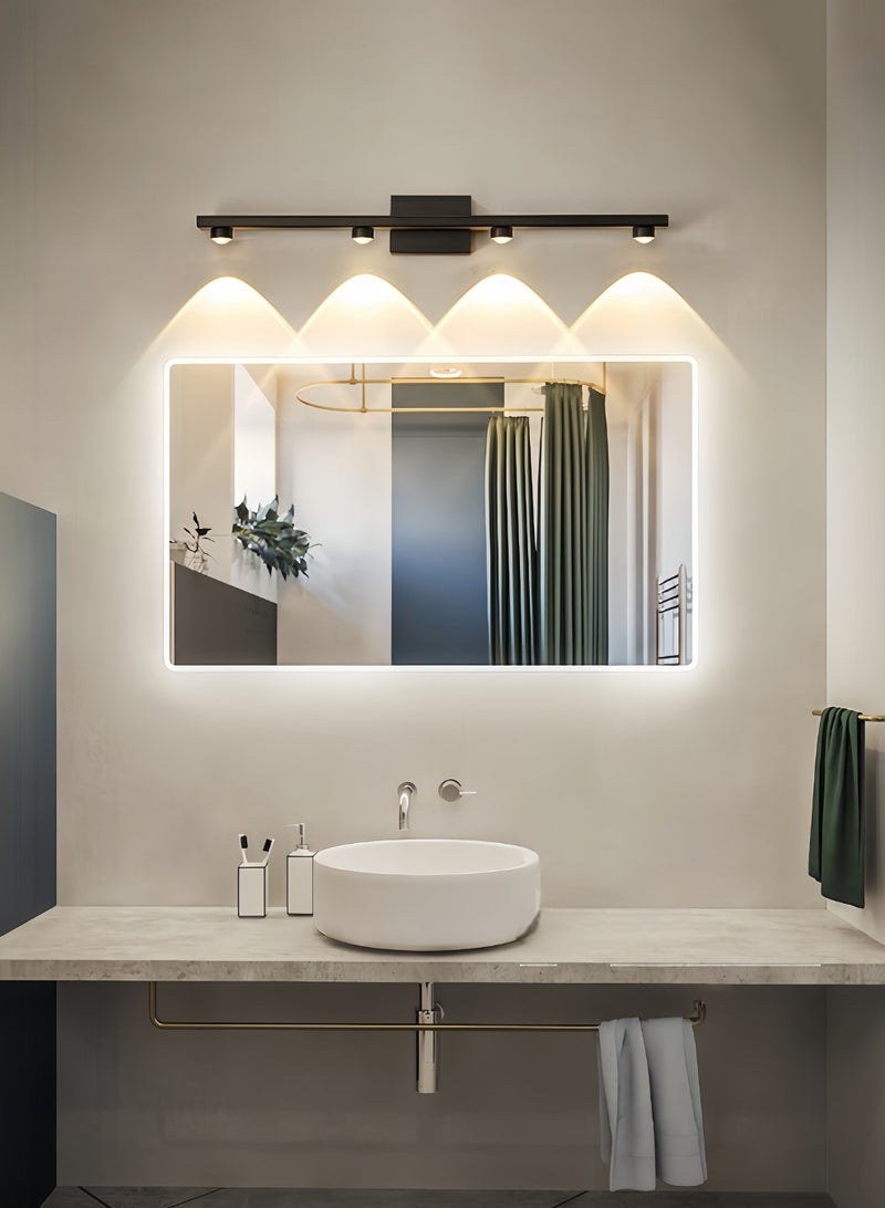 Auraluxi Black Fixed-Direction Track Spotlight – 4W LED Wall Light, Neutral White for Bathroom Mirror or Vanity Area - Image 1