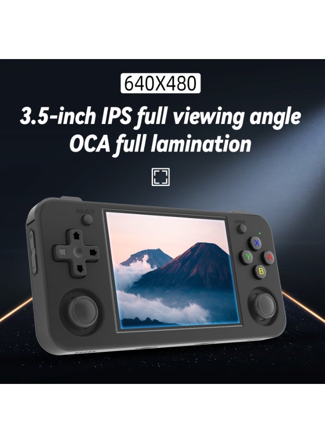 أنبيرنيك وحدة تحكم ألعاب محمولة ريترو RG35XX H، تدعم منفذ HDMI 5G TV، واي فاي، بلوتوث 4.2، شاشة IPS 3.5 بوصة، نظام Linux مدمج مع بطاقة TF سعة 64 جيجابايت، 5515 لعبة، لون أسود - Image 3