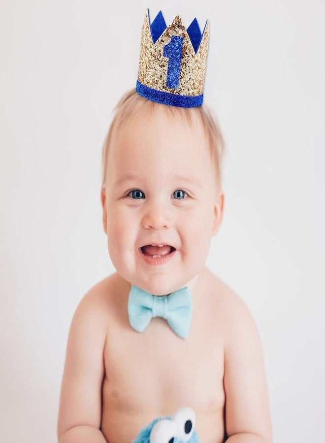 Socub Birthday Hat, Crown Headbands for Baby Boy 1st Party Supplies, Golden Blue 1 - Image 5