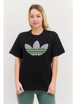 Women Sportswear Fit Short Sleeves Trefoil Outdoor T-Shirt, Black