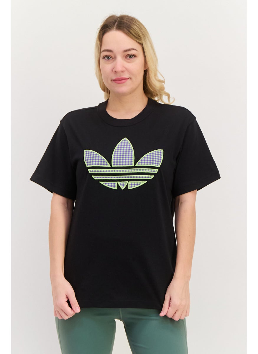 adidas Originals - Women Sportswear Fit Short Sleeves Trefoil Outdoor T-Shirt, Black - Image 1
