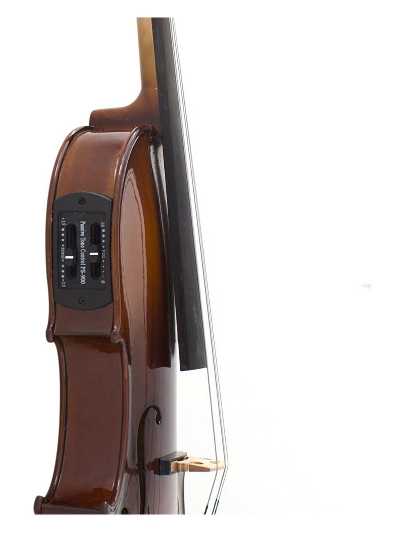 Mike Music 4/4 Full Size Acoustic EQ Electric Violin Fiddle Kit Solid Wood Spruce Face with Bow Hard Case Shoulder Rest,Cable,Extra Strings (Acoustic EQ Electric)  - Image 2