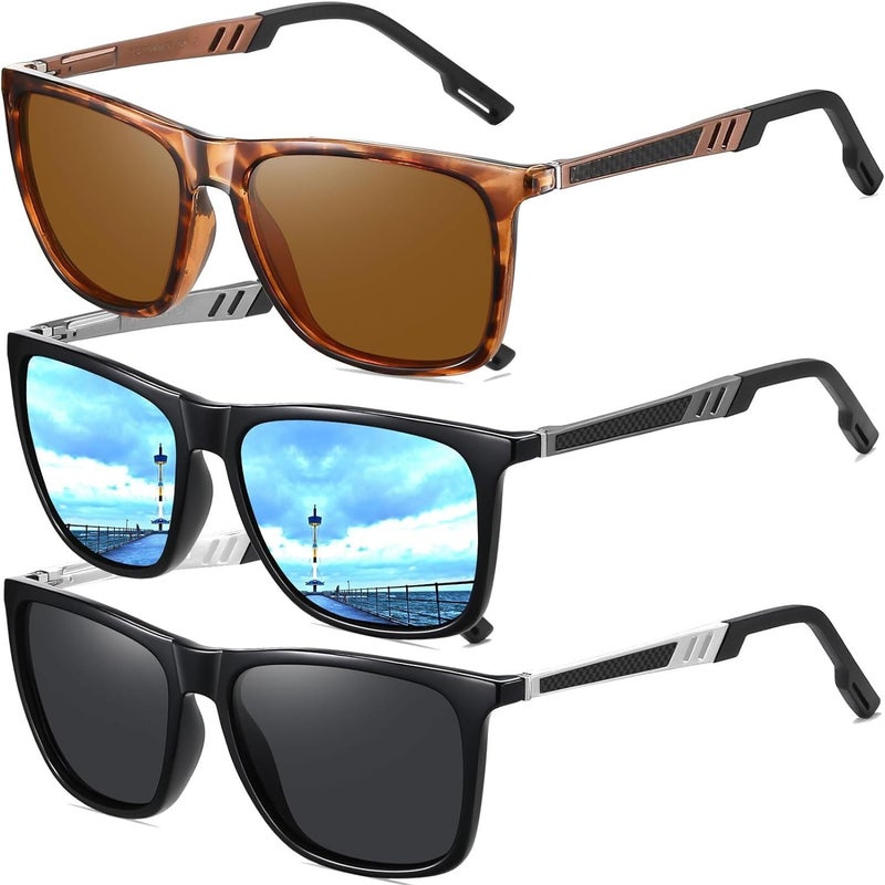 SOLARAE Polarized Sunglasses Mens Womens Lightweight Square Frame UV400 for Driving Fishing Travel Sports Sun glasses - Image 1