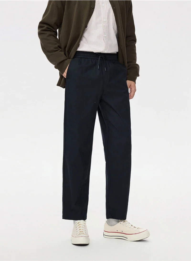 جيوردانو Men’s Regular Fit Ripstop Crop Pants