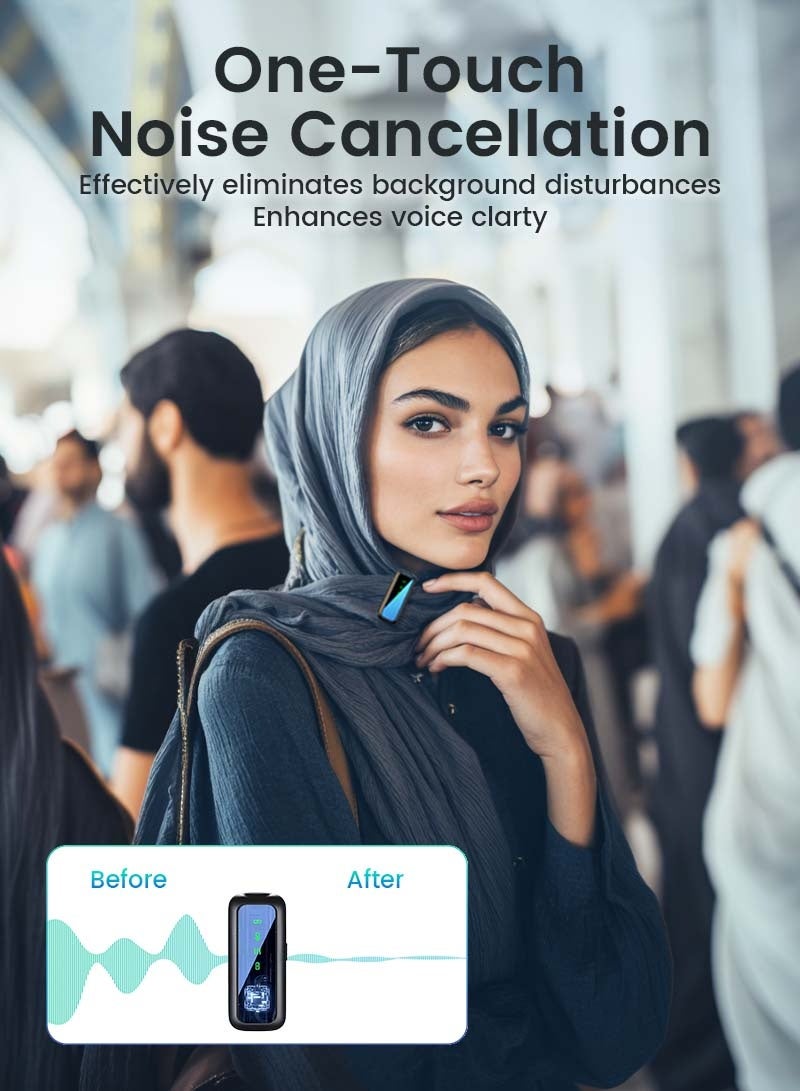 Litus Wireless Lavalier Microphone for IOS&Android with Lightning&Type-C- with Charge Case & 20Hrs Playtime, 2 Pack Clip-On Mini Lapel Wireless Mic for Tiktok, YouTube, Podcast, Vlog, Video Recording, Live Streaming - Image 3