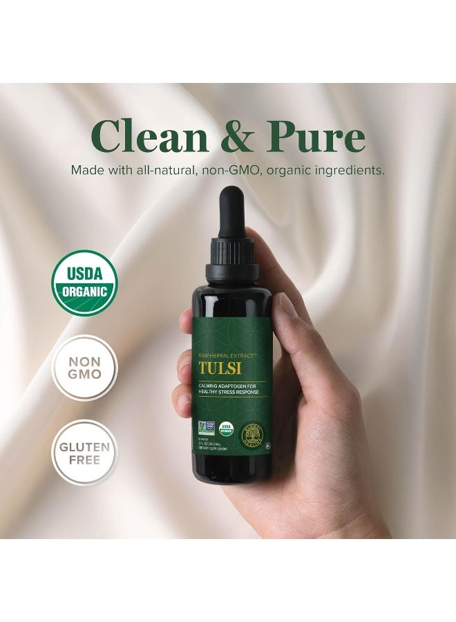 Global Healing Center Organic Tulsi (Holy Basil) Raw Herbal Extract - Image 4