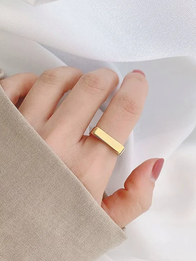 Styli  Gold Minimalist Ring for Women | Best Price UAE