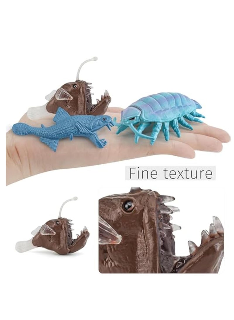KASTWAVE - 7 PCS Deep Sea Creatures Mini Figurines Set, Mini Figures in 7 Realistic Designs, Prehistoric Ocean Plastic Ancient Marine Animal Figures, Party Decoration Montessori Toys for Kids Toddlers - Image 1