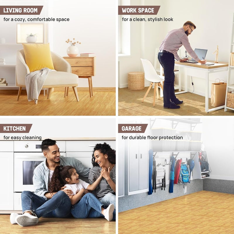 Yes4All EVA Interlocking Mats, Puzzle Floor Tiles, Foam Floor Padding with Border for Furniture, Home Space, Living Room, Garage - Image 5