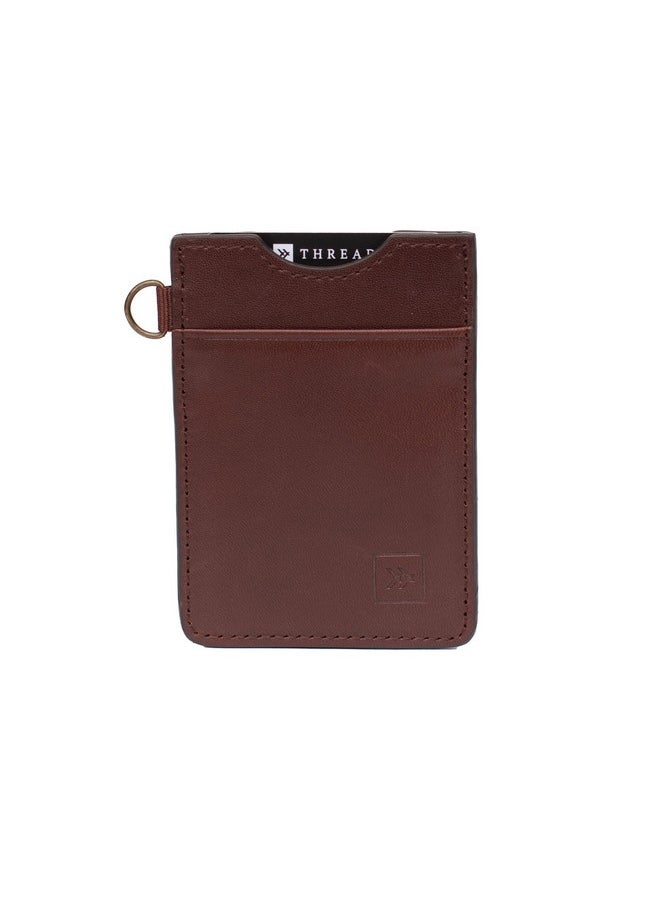 Thread Wallets - Ultra Slim Card Holder Wallet Slim Wallet For Women & Men Minimalist Wallets For Women Small Wallet For Women & Men Modern Credit Card Organizer Mini Wallet (Chocolate) - Image 1