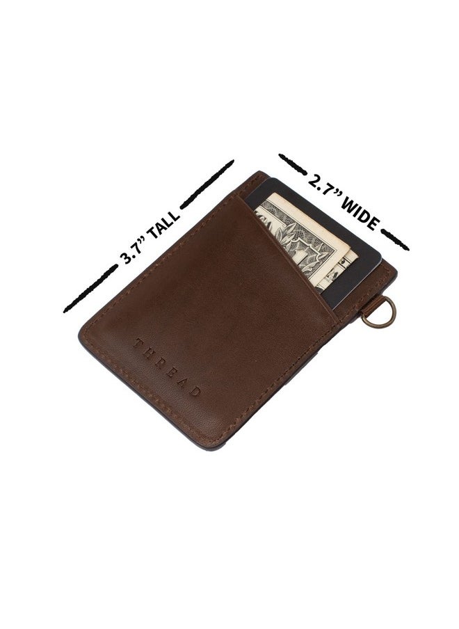 Thread Wallets - Ultra Slim Card Holder Wallet Slim Wallet For Women & Men Minimalist Wallets For Women Small Wallet For Women & Men Modern Credit Card Organizer Mini Wallet (Chocolate) - Image 1