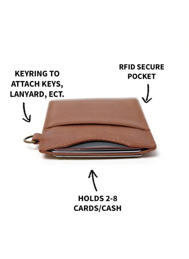 Thread Wallets - Ultra Slim Card Holder Wallet Slim Wallet For Women & Men Minimalist Wallets For Women Small Wallet For Women & Men Modern Credit Card Organizer Mini Wallet (Chocolate) - Image 1