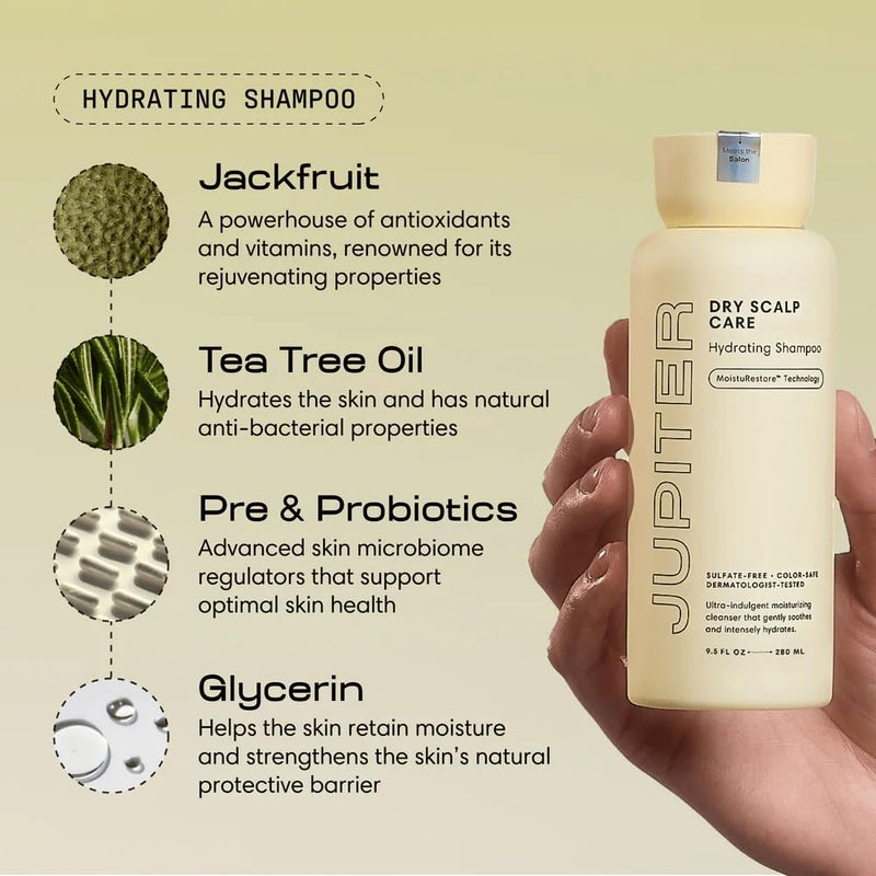 Jupiter Hydrating Shampoo and Conditioner Set â€“ Moisturizing, Nourishing, and Strengthening Hair Care â€“ Daily Scalp & Hair Hydration â€“ Color-Safe, Sulfate-Free, Paraben-Free, 14 fl. oz. each - Image 4
