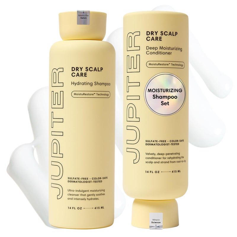 Jupiter Hydrating Shampoo and Conditioner Set â€“ Moisturizing, Nourishing, and Strengthening Hair Care â€“ Daily Scalp & Hair Hydration â€“ Color-Safe, Sulfate-Free, Paraben-Free, 14 fl. oz. each - Image 1