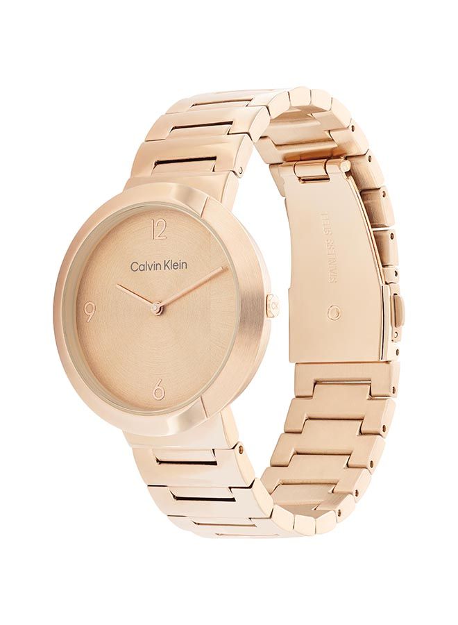 CALVIN KLEIN ساعة يد ستانلس ستيل بعقارب دائرية الشكل للجنسين 25200291 - 38 ملم - Image 3