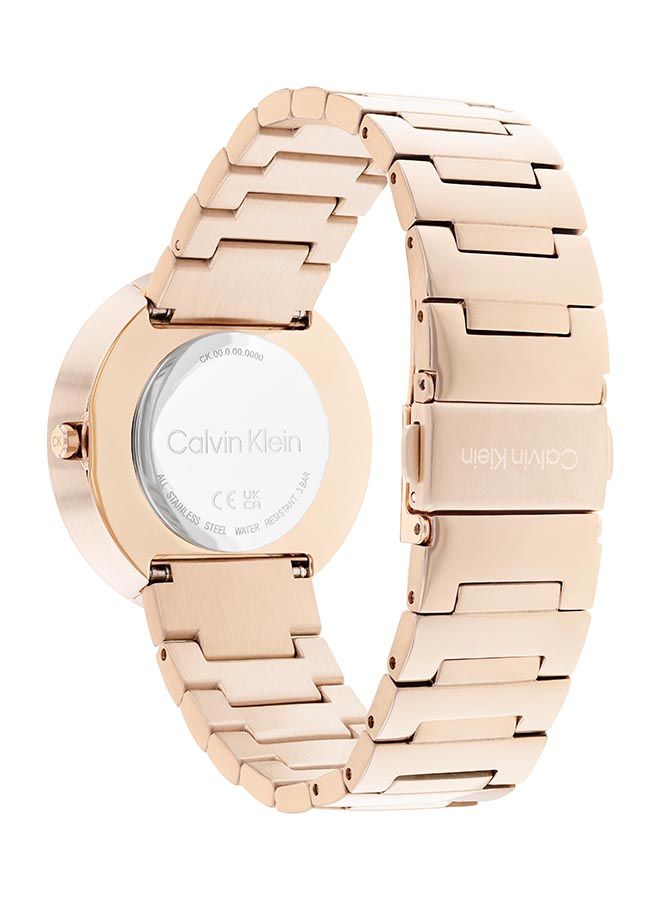 CALVIN KLEIN ساعة يد ستانلس ستيل بعقارب دائرية الشكل للجنسين 25200291 - 38 ملم - Image 2