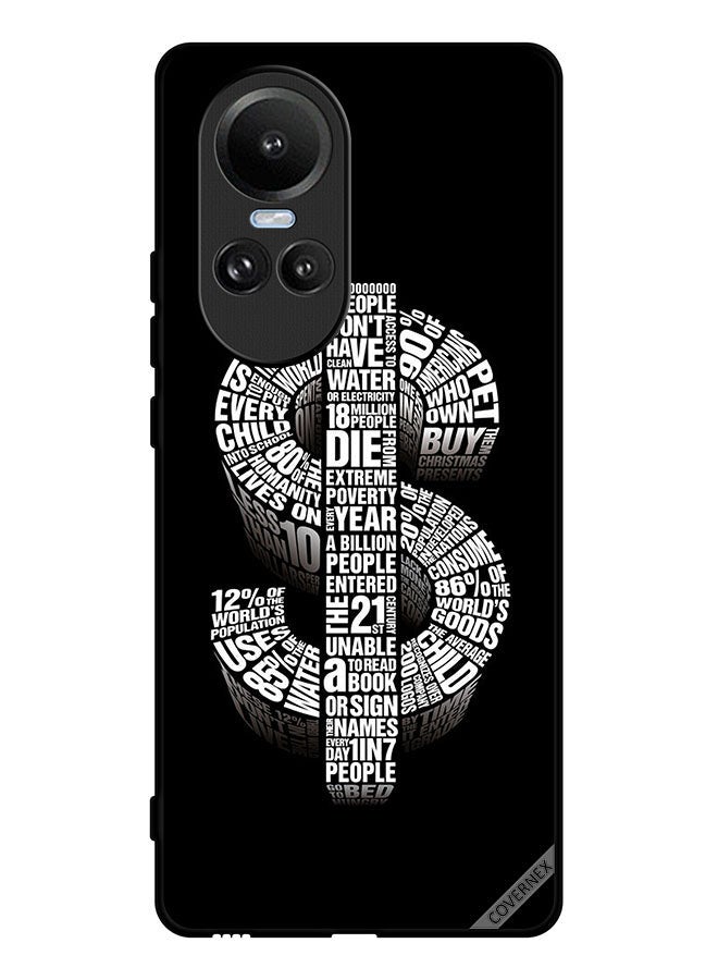 Protective Case Cover For Oppo Reno10 Pro Calligraphy Dollar