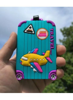 Goolsky 1pc Silicone Luggage Tag with Airplane Design, TSA Approved, Sweet Vacation Style Anti-Lost Pendant for Boarding Pass and Suitcase Identification  - Image 1