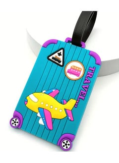 Goolsky 1pc Silicone Luggage Tag with Airplane Design, TSA Approved, Sweet Vacation Style Anti-Lost Pendant for Boarding Pass and Suitcase Identification  - Image 2