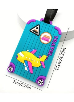 Goolsky 1pc Silicone Luggage Tag with Airplane Design, TSA Approved, Sweet Vacation Style Anti-Lost Pendant for Boarding Pass and Suitcase Identification  - Image 5