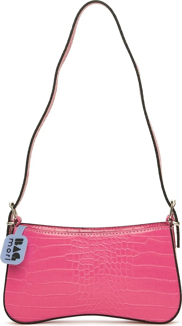 باجموري Fuchsia Mold Crocodile Baguette with Hand Holder