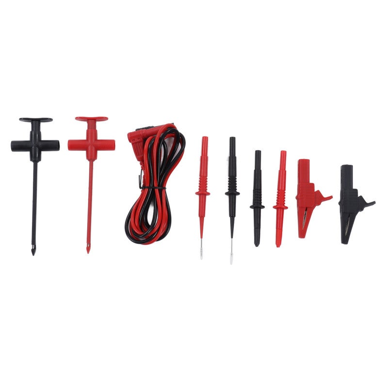 Multimeter Test Lead Kit 30Vac-60Vdc 19A Brass Test Tips - Sharply Piercing Probe Double Insulated PVC Test Leads for Automotive Electronics Maintenance - Image 1