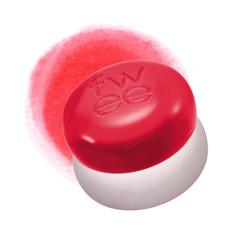 fwee Blurry Pudding Pot Airbrushed Blush Lip Buildable Pigment Longlasting Lightweight Easy to Blend Natural Soft Matte Finish Dday Neon Red 017 oz