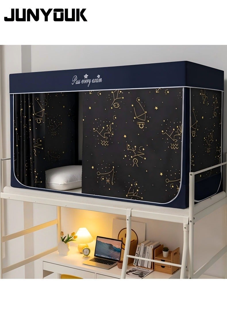 JUNYOUK Bed Canopy Tents Curtain Blackout Curtain Single Bed Tent Curtain Student Shading Cloth Bed Canopy Mosquito Net Student Sleep Privacy Protection - Image 1