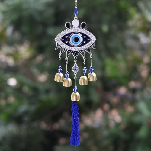 Crystu Fengshui Big Evil Eye Wind Chimes Hanging for Window Balcony Decor Home Endurance Door Decoration, Wind Chimes for Home Positive Energy - Image 4