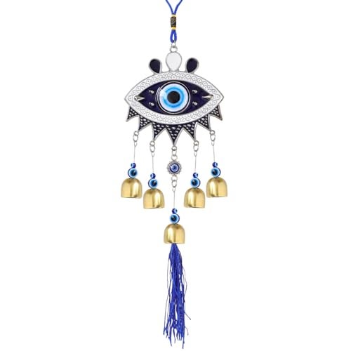 Crystu Fengshui Big Evil Eye Wind Chimes Hanging for Window Balcony Decor Home Endurance Door Decoration, Wind Chimes for Home Positive Energy - Image 1