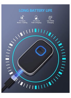 Showday Bluetooth Receiver for Car, Noise Cancelling 3.5mm AUX Bluetooth Car Adapter, Wireless Audio Receiver for Home Stereo/Wired Headphones, Hands-Free Call, 16H Battery Life (Black+Silver)  - Image 3