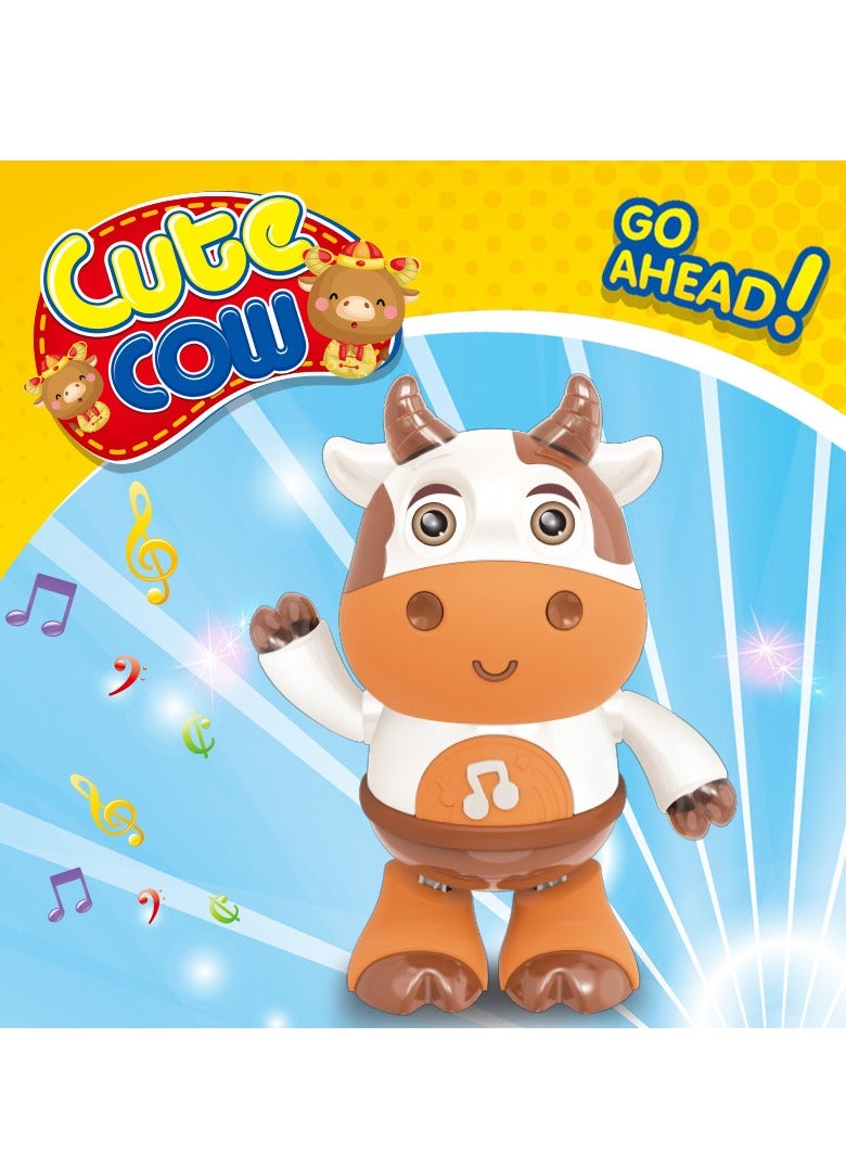 GGOOT Baby Cow Musical Toys, Dancing Cow Baby Toy,Dancing Musical Cow Toys For Babies, Baby Preschool Educational Learning Toy With Lights Music Dancing & Singing Toy - Image 1