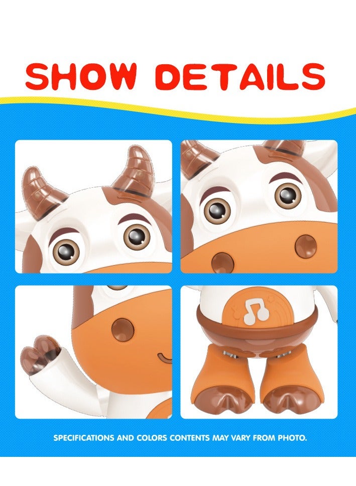 GGOOT Baby Cow Musical Toys, Dancing Cow Baby Toy,Dancing Musical Cow Toys For Babies, Baby Preschool Educational Learning Toy With Lights Music Dancing & Singing Toy - Image 4