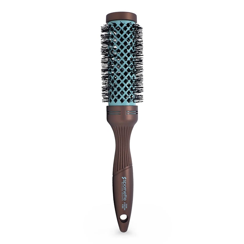 Spornette Ion Fusion 2 inch Round Brush With Thermal Ceramic Barrel And Ioncharged Anti Static Nylon Bristles For Blow Drying Blowouts Curling Styling And Smoothing All Types Of Hair Textures - Image 2