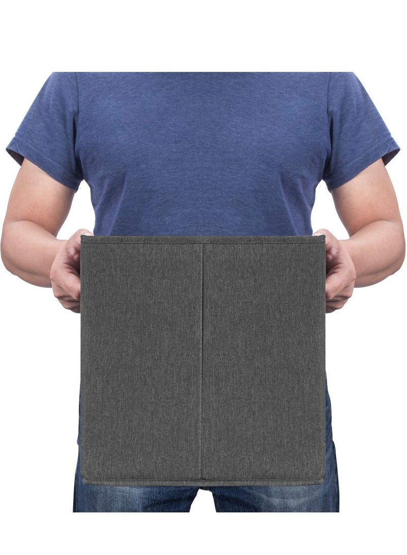 MIXDE Collapsible Fabric Storage Cubes with Oval Grommets Cube Storage Organizer for Closet Storage Clothes Storage, Storage Bins for Home and Office - 4 Pack - Image 5