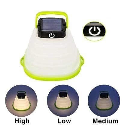 MVM Enterprise Solar Collapsible LED Light Foldable Lantern Collapsible Design Table Cube Light Waterproof LED Tent Bulb Solar Powered Lamp Multi use at Home Garden Traveling Camping 1 pcs - Image 5