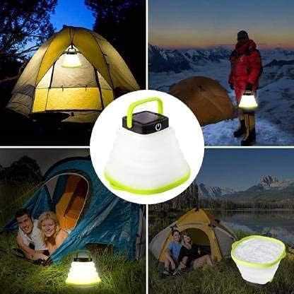 MVM Enterprise Solar Collapsible LED Light Foldable Lantern Collapsible Design Table Cube Light Waterproof LED Tent Bulb Solar Powered Lamp Multi use at Home Garden Traveling Camping 1 pcs - Image 3