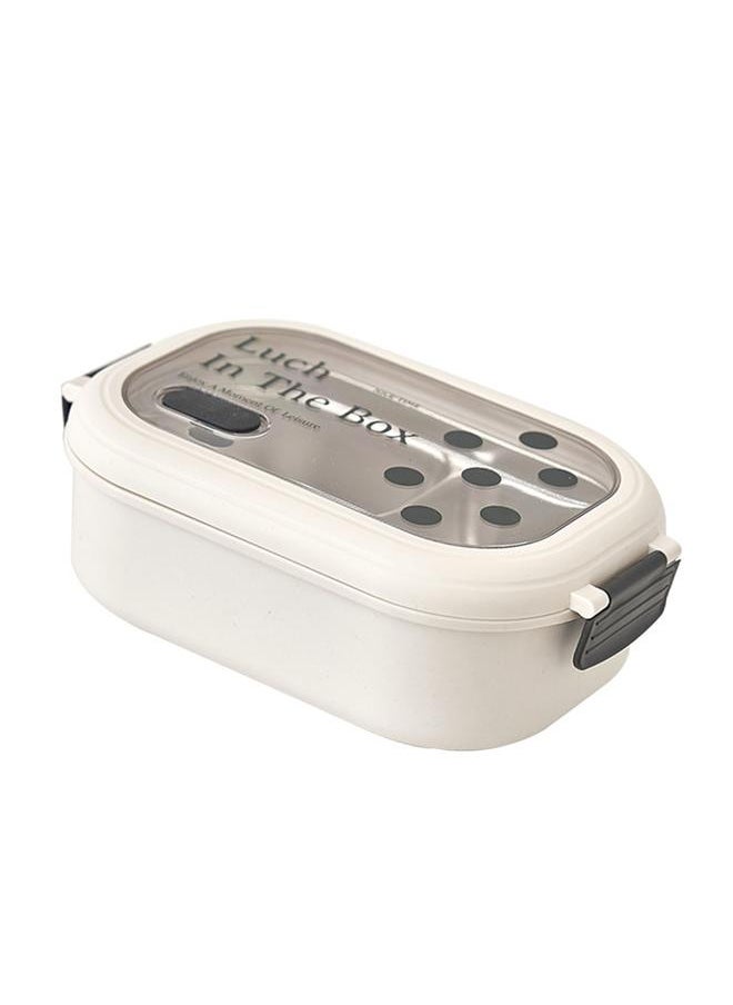 Thoraya 2 Compartment Bento Box Heat Preservation Stainless Steel Interlayer Lunch Box Airtight Portable Food Storage Containers for School Office Dot  - Image 3