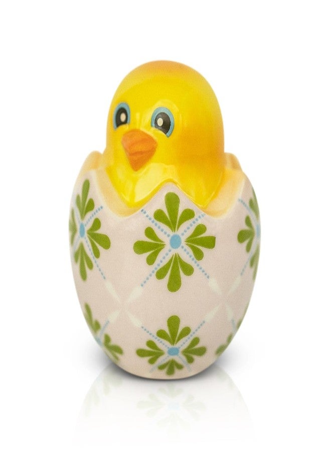 nf nora fleming Nora Fleming one Cool Chick (Chick in Egg) A410 Hand-Painted Ceramic Easter Décor - Spring Minis for The Home and Office - Image 1