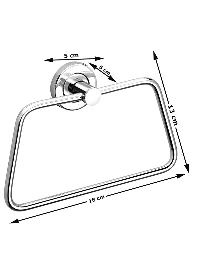 garbnoire GARBNOIRE Stainless Steel Towel Ring Napkin Ring Towel Holder Towel Hanger for Bathroom Kitchen Washbasin Homes Hotels Chrome Finish Pack of 1  - Image 4