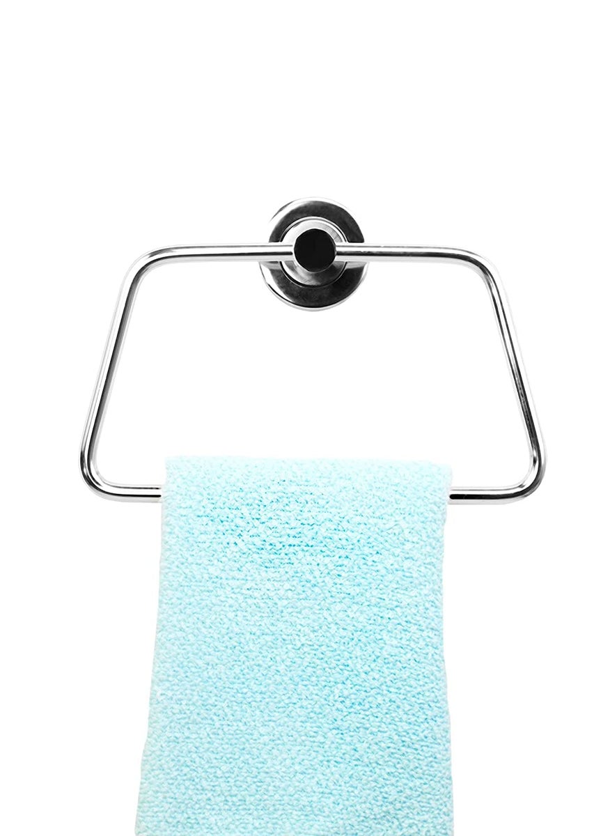 garbnoire GARBNOIRE Stainless Steel Towel Ring Napkin Ring Towel Holder Towel Hanger for Bathroom Kitchen Washbasin Homes Hotels Chrome Finish Pack of 1  - Image 2