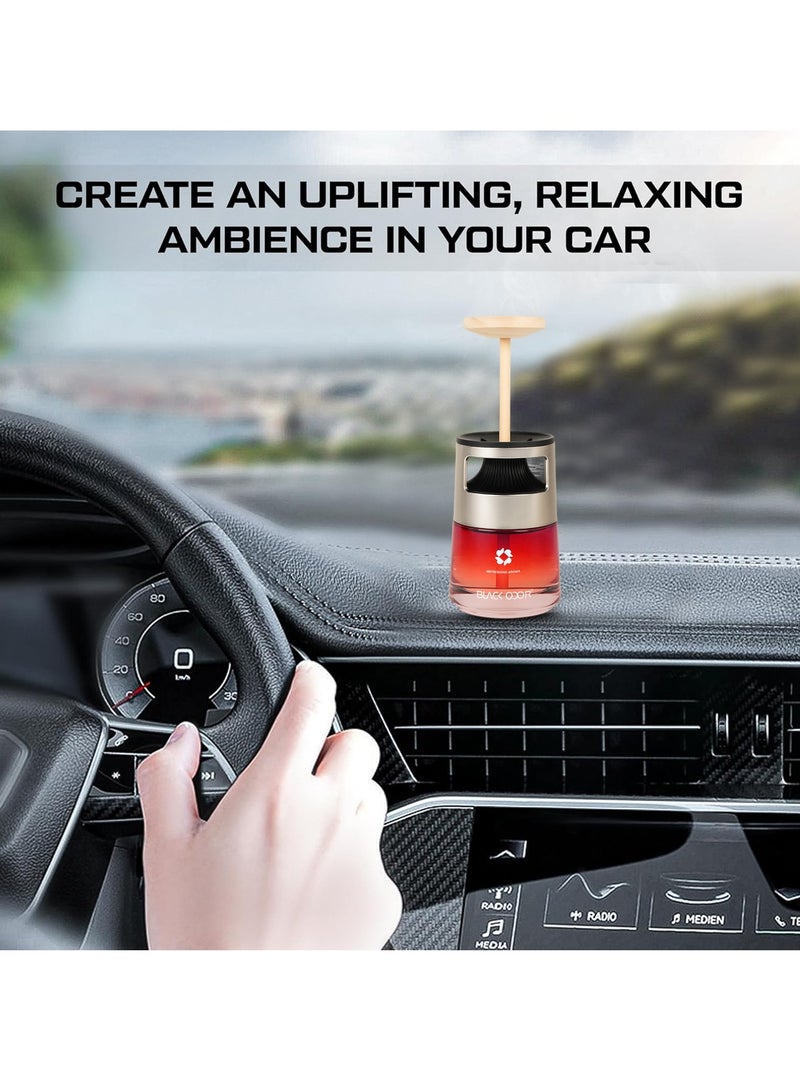 BLACK ODOR Car & Home Air Freshener 130ml BO-40 REF G-136, Long Lasting Dashboard Perfume, Imported Essential Oils from France | Leak Proof, Spill Free, Adjustable Intensity | Up to 60 Days Freshness, For Car, Office - Image 2