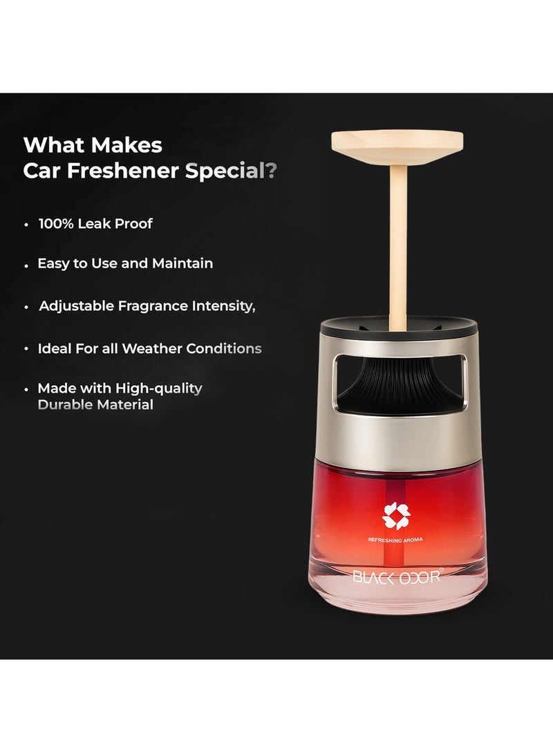 BLACK ODOR Car & Home Air Freshener 130ml BO-40 REF G-136, Long Lasting Dashboard Perfume, Imported Essential Oils from France | Leak Proof, Spill Free, Adjustable Intensity | Up to 60 Days Freshness, For Car, Office - Image 5