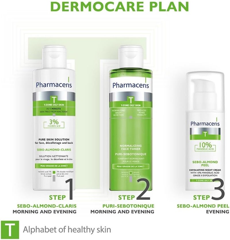 Pharmaceris كريم الليل Pharmaceris T Sebo-Almond Peel 10 50 مل – علاج تقشير مع 10% حمض ماندليك للبشرة المعرضة لحب الشباب والدهنية - Image 3