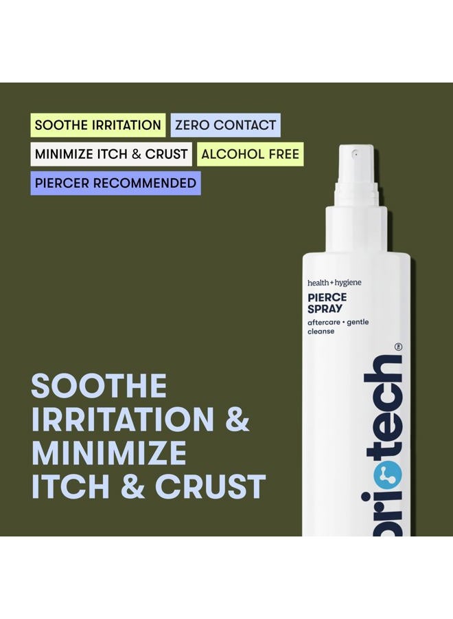 BRIOTECH Pierce Spray, Hypochlorous Acid, Gentle Piercing Aftercare, Calm Redness & Itch, Reduce Bumps, Hypoallergenic HOCl Saline Spray, Contact Free, No Rinse or Residue, Alcohol Free,4 fl oz - Image 2